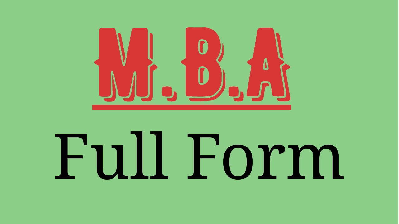 MBA Full Form